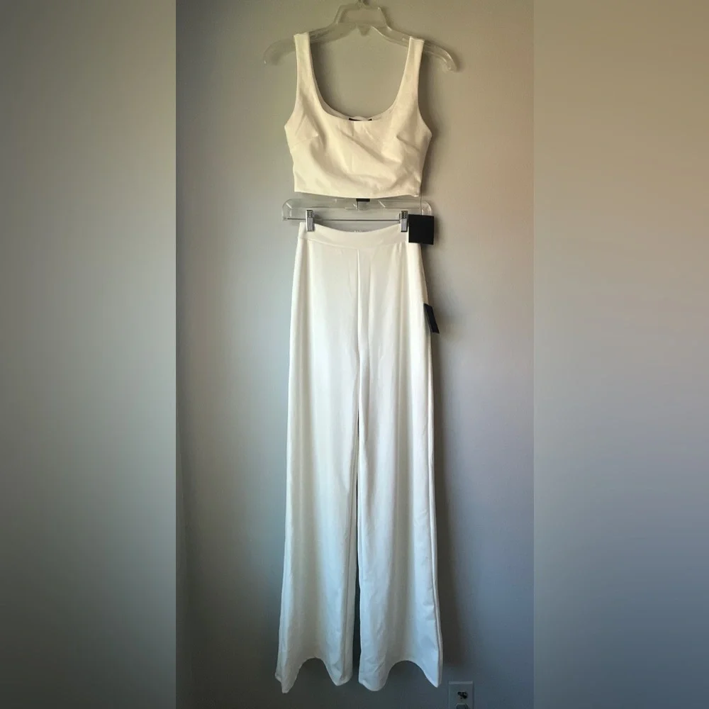 Lulu’s Only Tonight Ivory Cropped Two Piece Chic Set - Picture 5 of 12